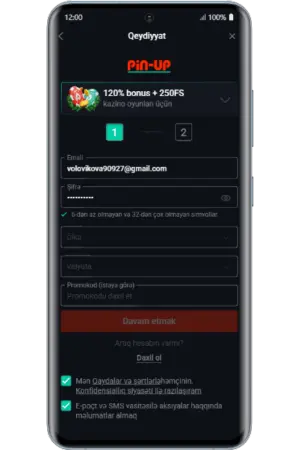 E-poçt və şifrənizi daxil edin